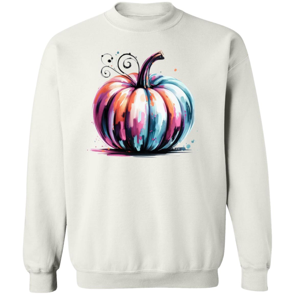 Watercolor Pumpkin Unisex Sweatshirt – Cozy Fall and Halloween Sweater