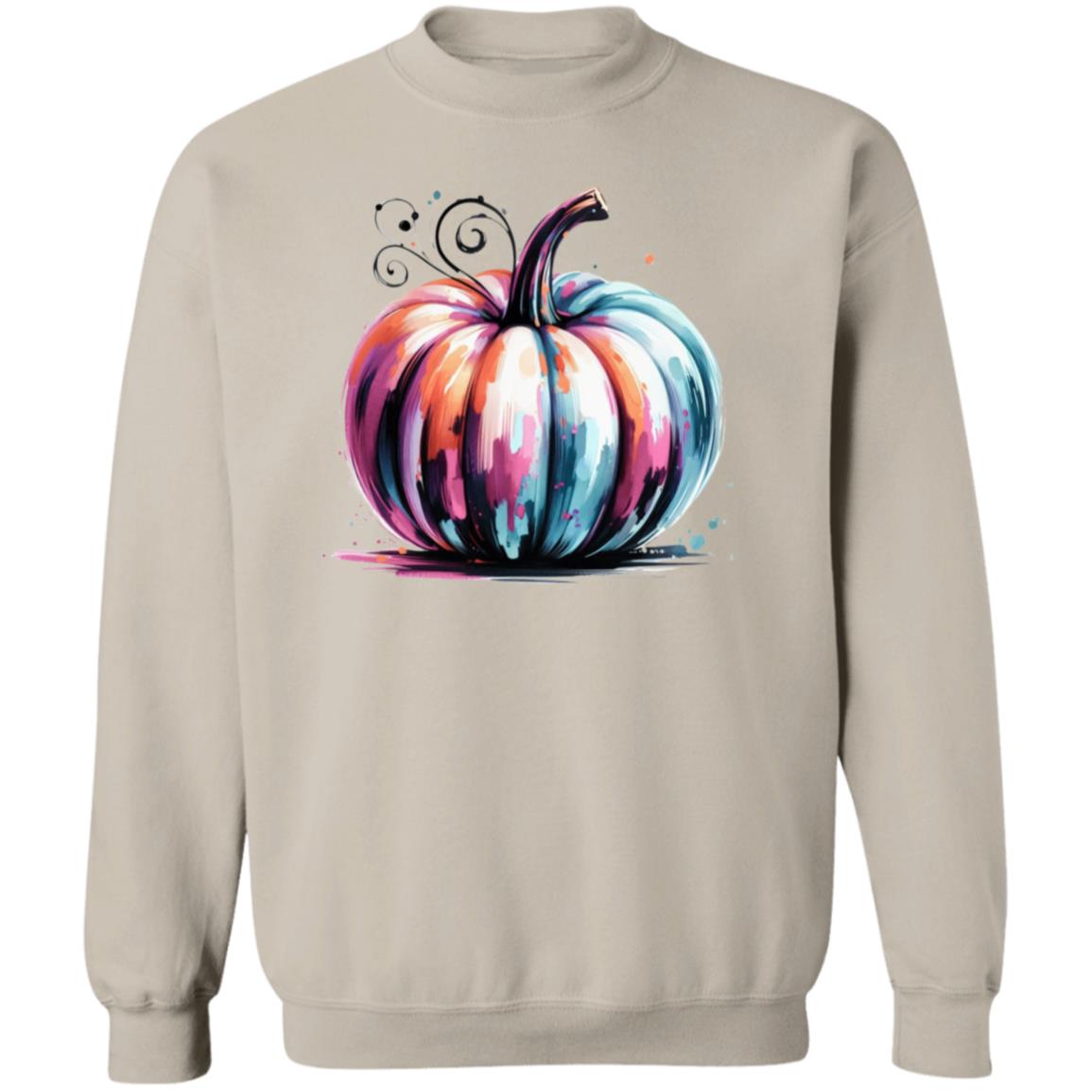 Watercolor Pumpkin Unisex Sweatshirt – Cozy Fall and Halloween Sweater