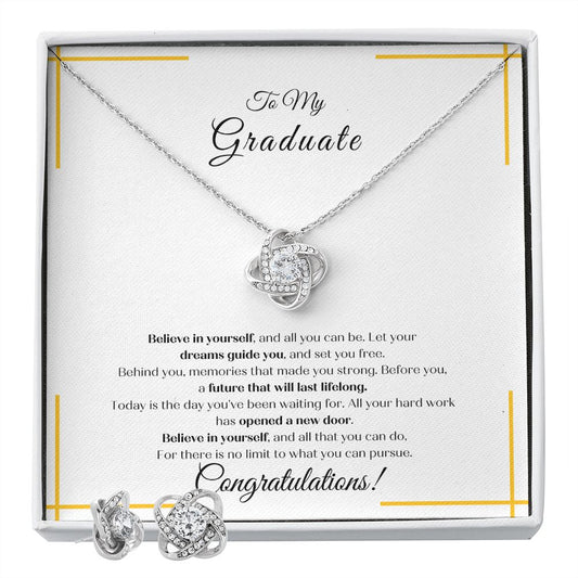 To My Graduate - Love Knot & Earrings