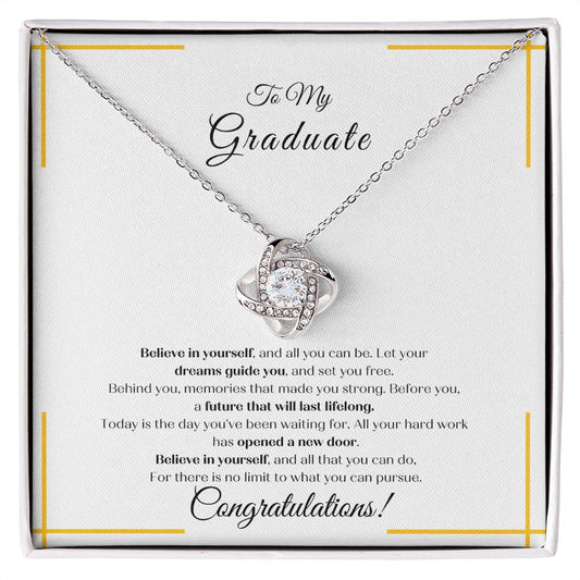 To My Graduate - Love Knot Necklace