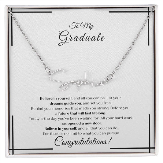 To My Graduate - Signature Name (blk)