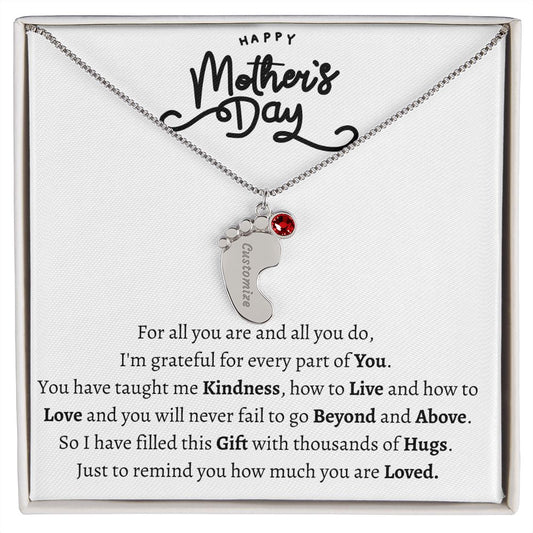 Mothers Day Foot Necklace