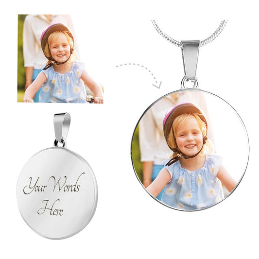 Custom Personalized Circle Necklace with Your Picture