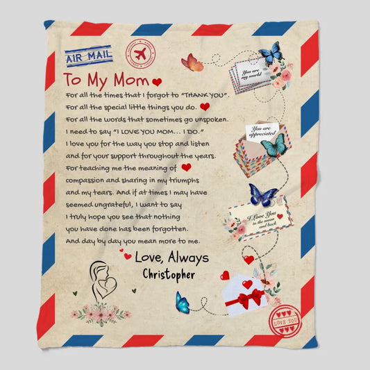 Mom Letter Blanket – 50×60